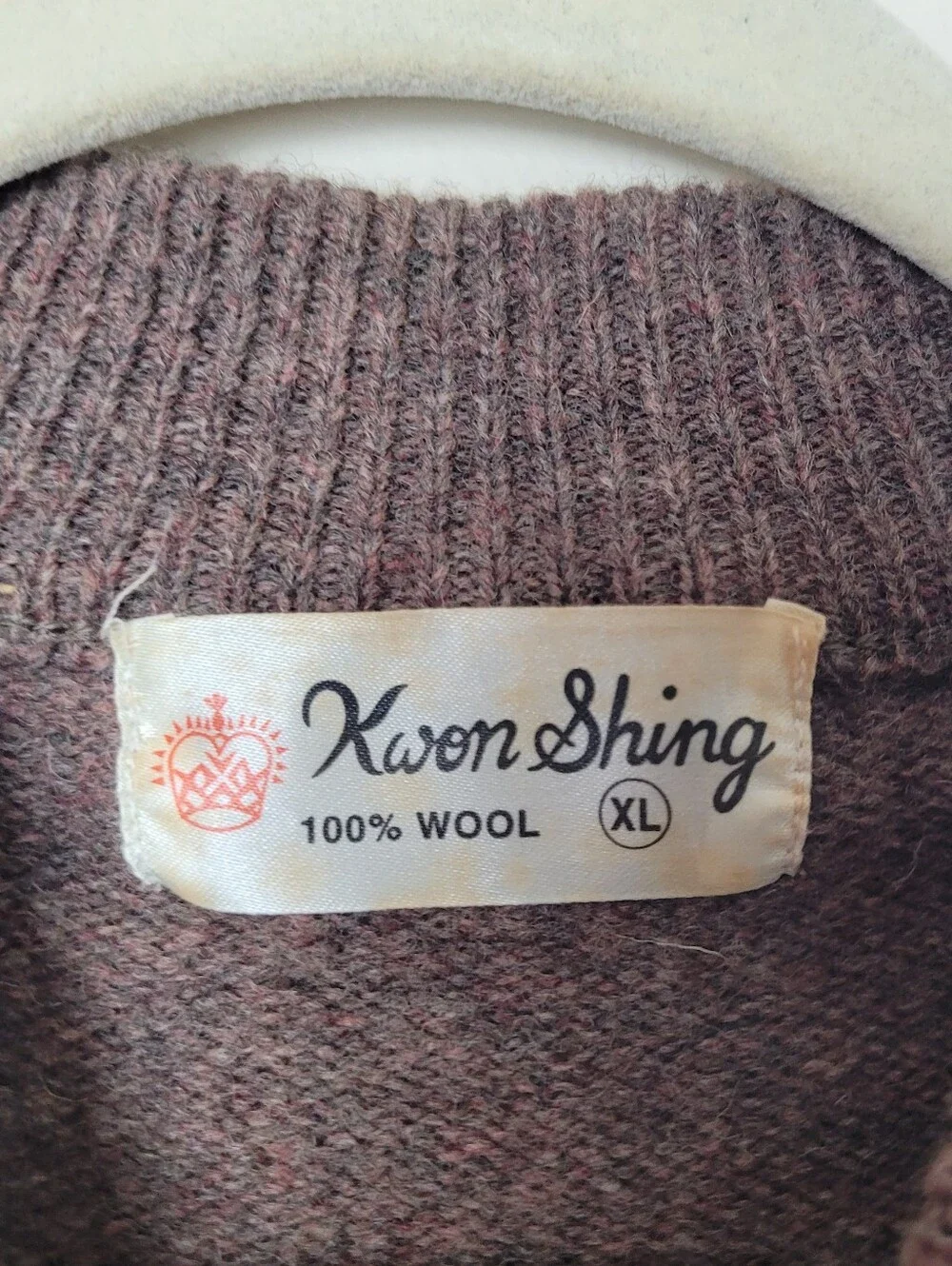 Vintage Kwon Shing Wool Argyle Sweater Preppy Academia Grandpacore Large